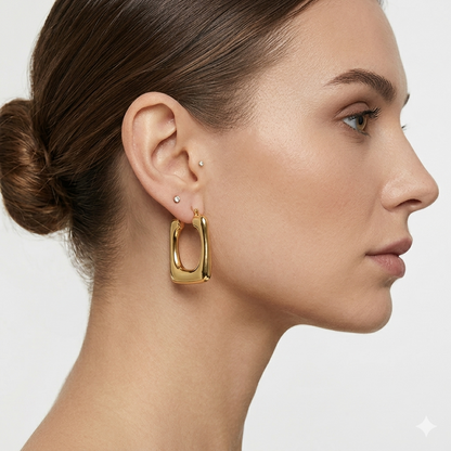 Rectangle Hoop Earrings